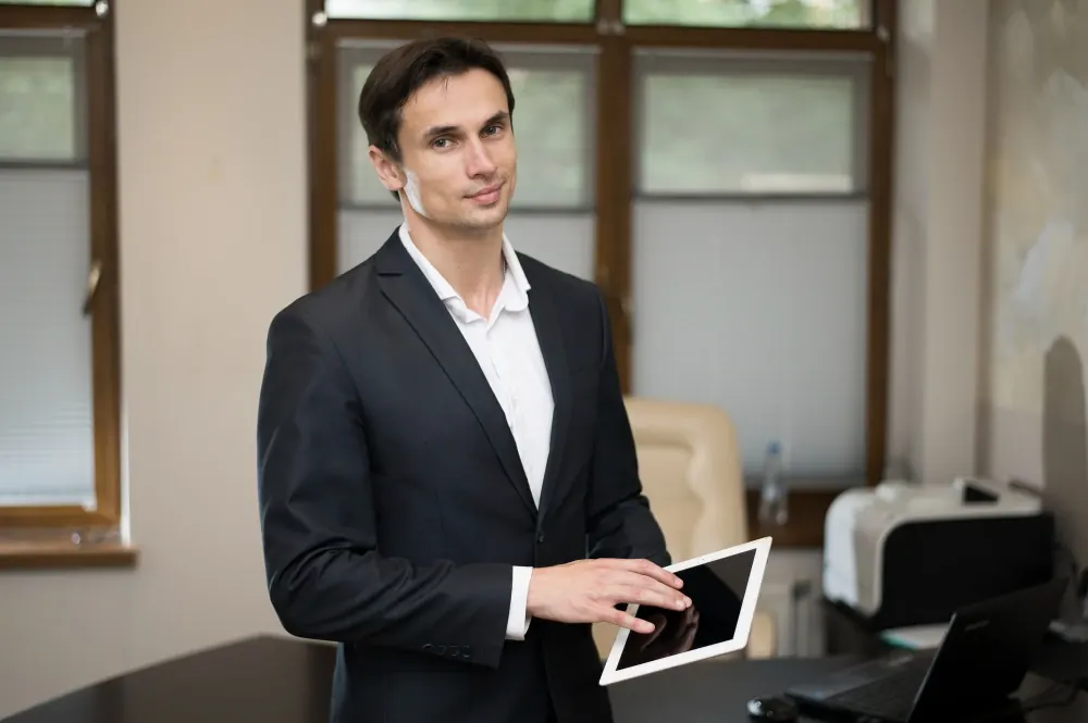 man-with-a-tablet