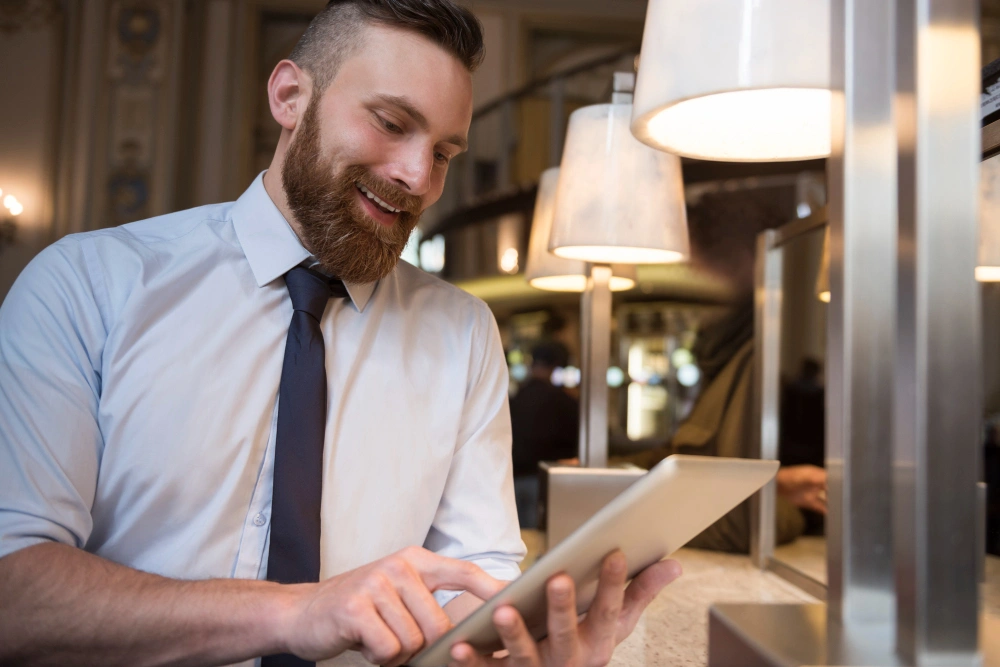 man-working-on-tablet